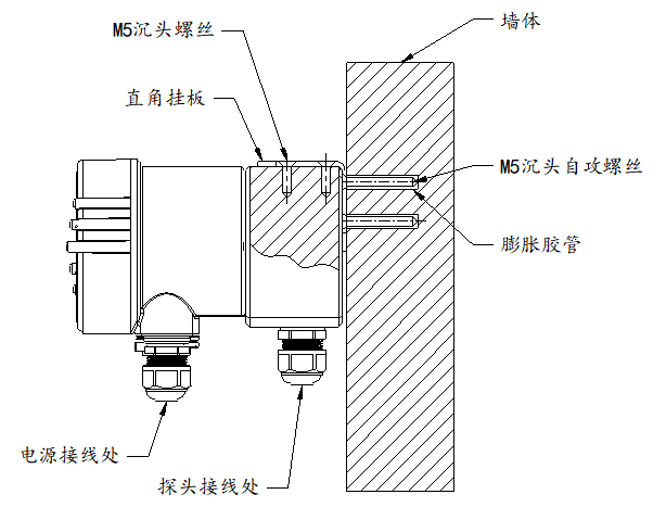 Uson-31分体式超声波液位计安装图